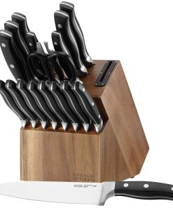 Corelle Modern Dinnerware Chicago Cutlery? Insignia Classic 18-piece Block Set with Built-in Sharpener