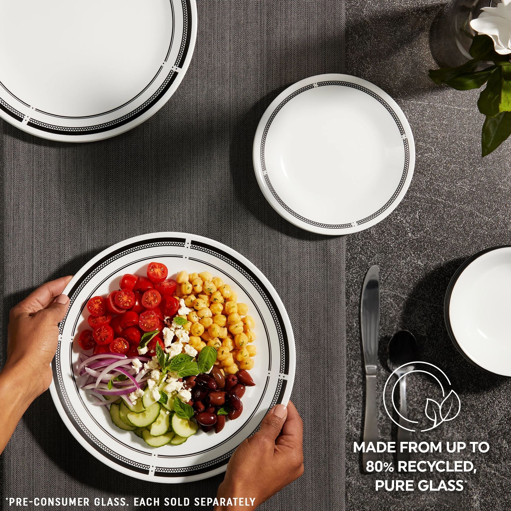 Corelle Modern Dinnerware Corelle? Brasserie 18-piece Dinnerware Set, Service for 6 - Image 6