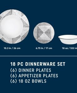 Alternative view of Corelle Modern Dinnerware Corelle? Odisha 18-piece Dinnerware Set, Service for 6