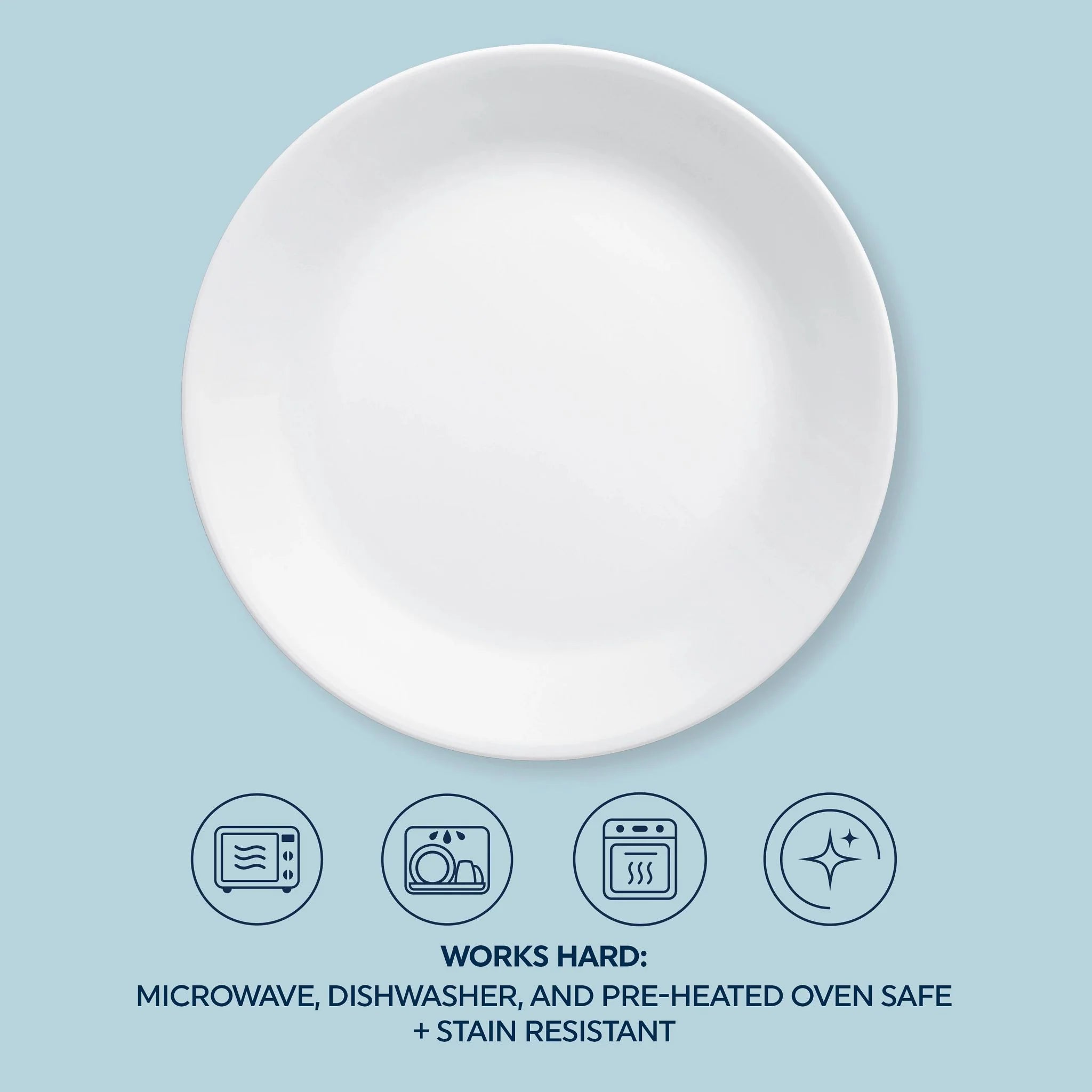 Corelle Modern Dinnerware Corelle? Winter Frost White 16-piece Mugless Dinnerware Set, Service for 4 - Image 2