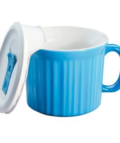 Corelle Modern Dinnerware CorningWare? 20-ounce Light Blue Meal Mug? with Vented Lid