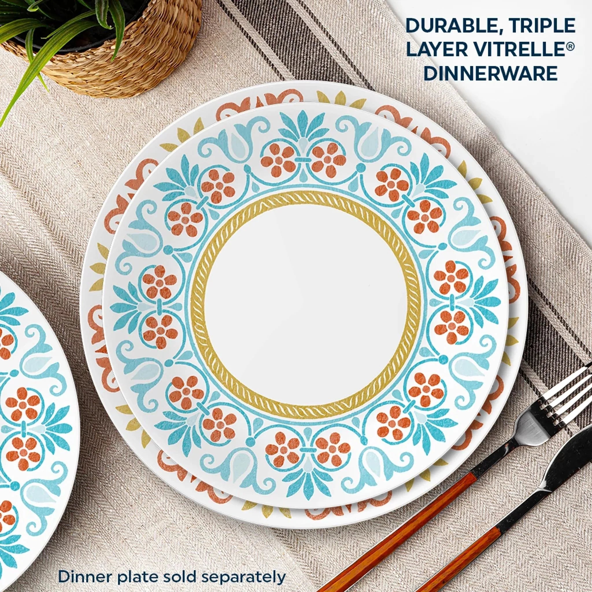 Corelle Modern Dinnerware Corelle? Global Collection Terracotta Dreams, 8.5?? Salad Plates, 6-pack - Image 3