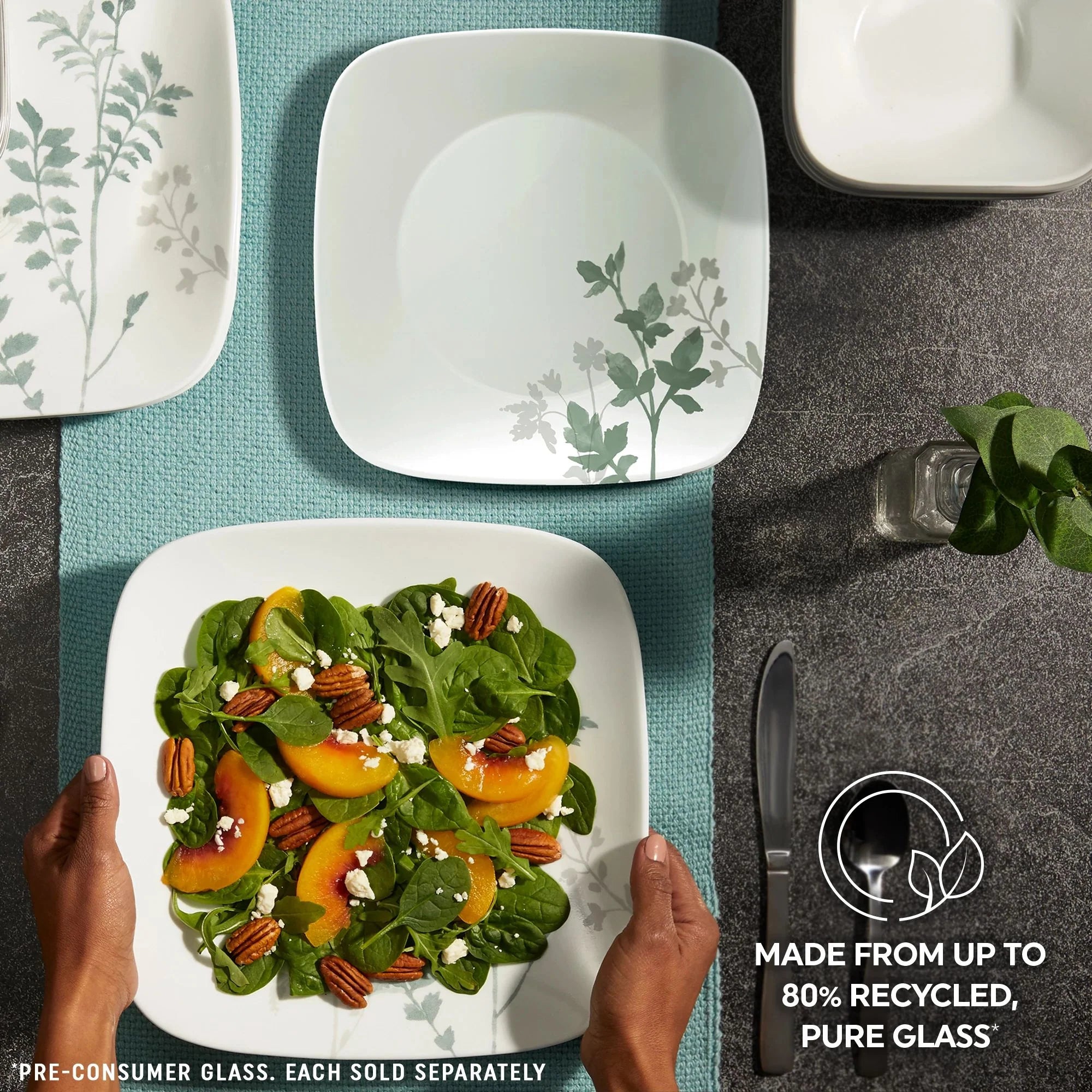 Corelle Modern Dinnerware Corelle? Square Amalie 6.5 Appetizer Plate - Image 5