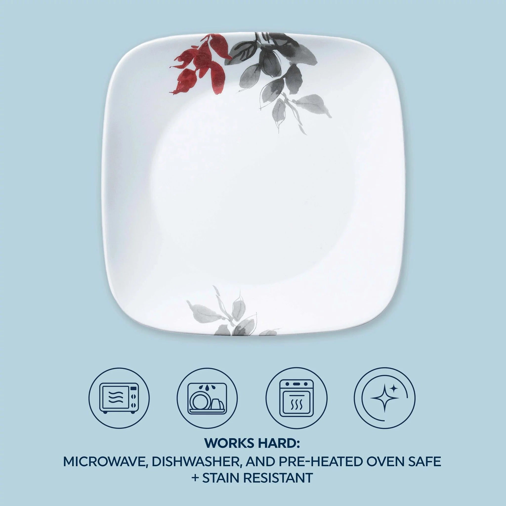 Corelle Modern Dinnerware Corelle? Kyoto Leaves 16-piece Dinnerware Set, Service for 4 - Image 5