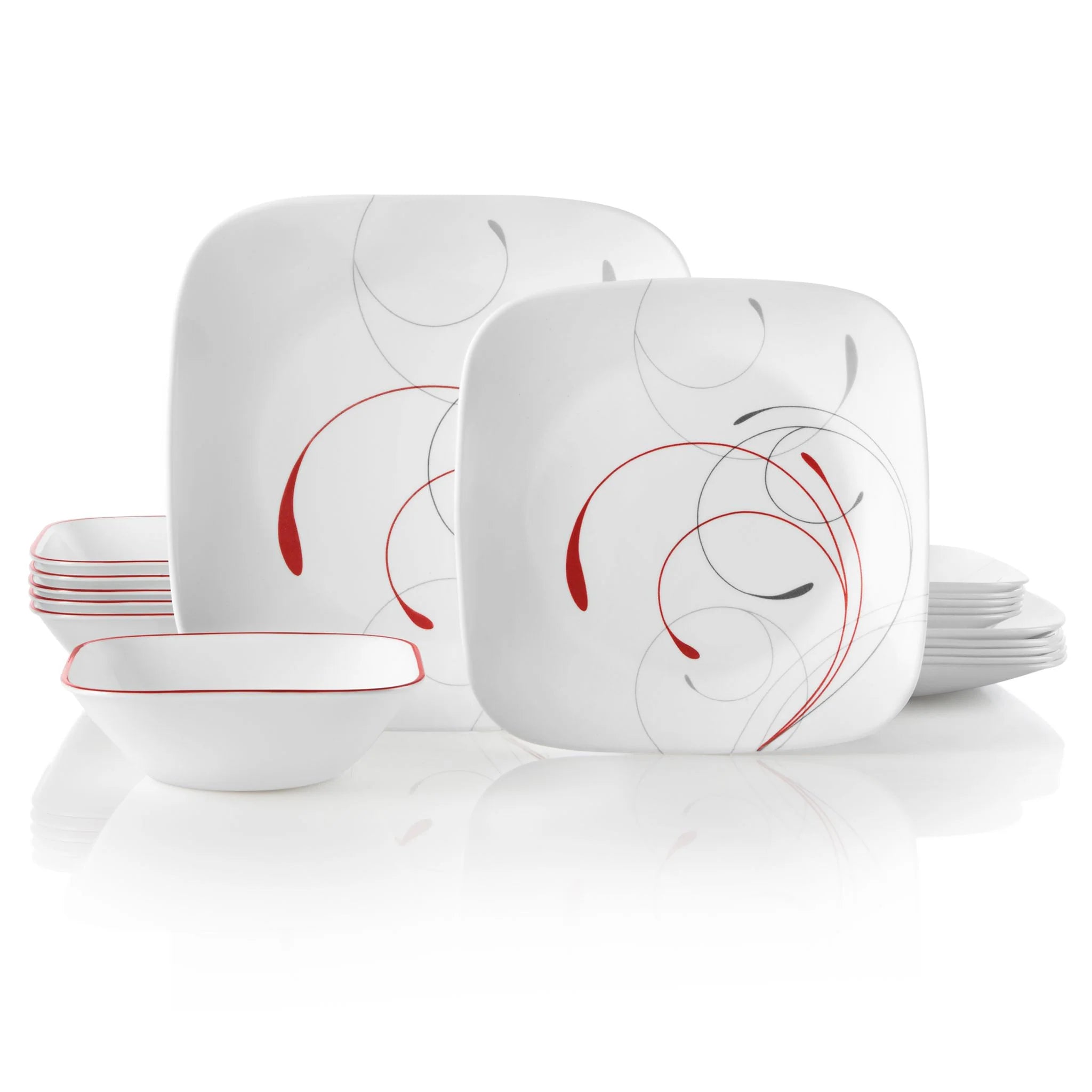 Corelle Modern Dinnerware Corelle? Square Splendor 18-piece Dinnerware Set, Service for 6