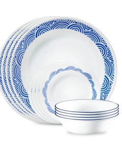 Corelle Modern Dinnerware Corelle? Rolling Waves 18-piece Dinnerware Set, Service for 6