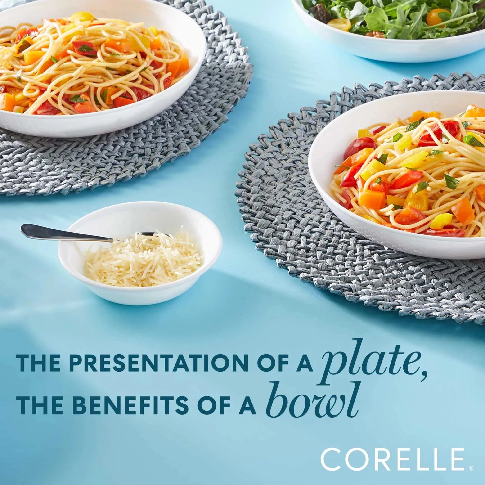 Corelle Modern Dinnerware Corelle? Winter Frost White 30-ounce Versa Meal Bowls, 4-pack - Image 2