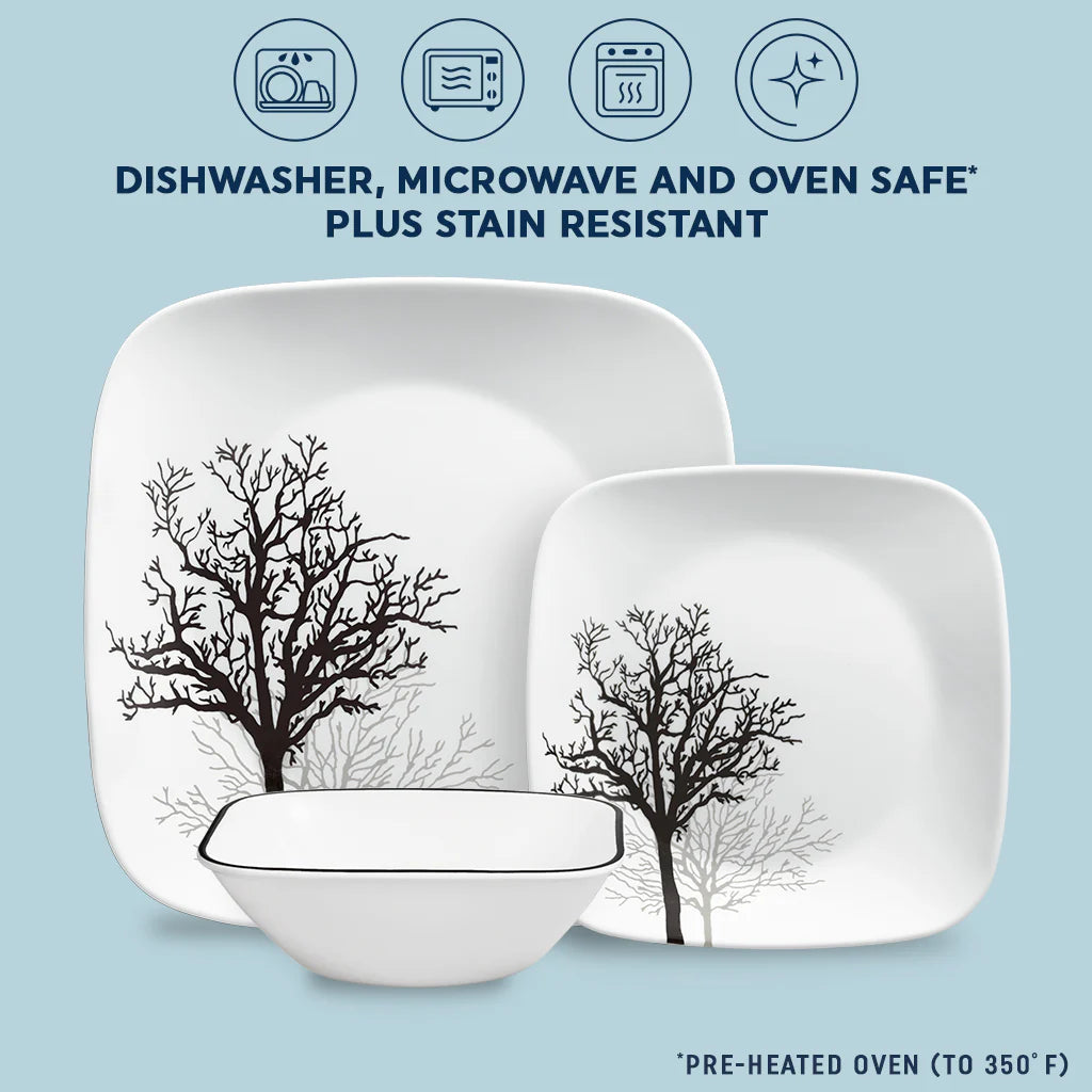 Corelle Modern Dinnerware Corelle? Timber Shadows 12-piece Dinnerware Set, Service for 4 - Image 5