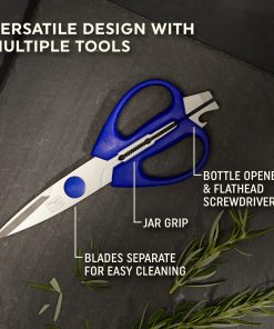 Alternative view of Corelle Modern Dinnerware Chicago Cutlery 2-piece Kitchen Shears in Blueberry and Blue Frost