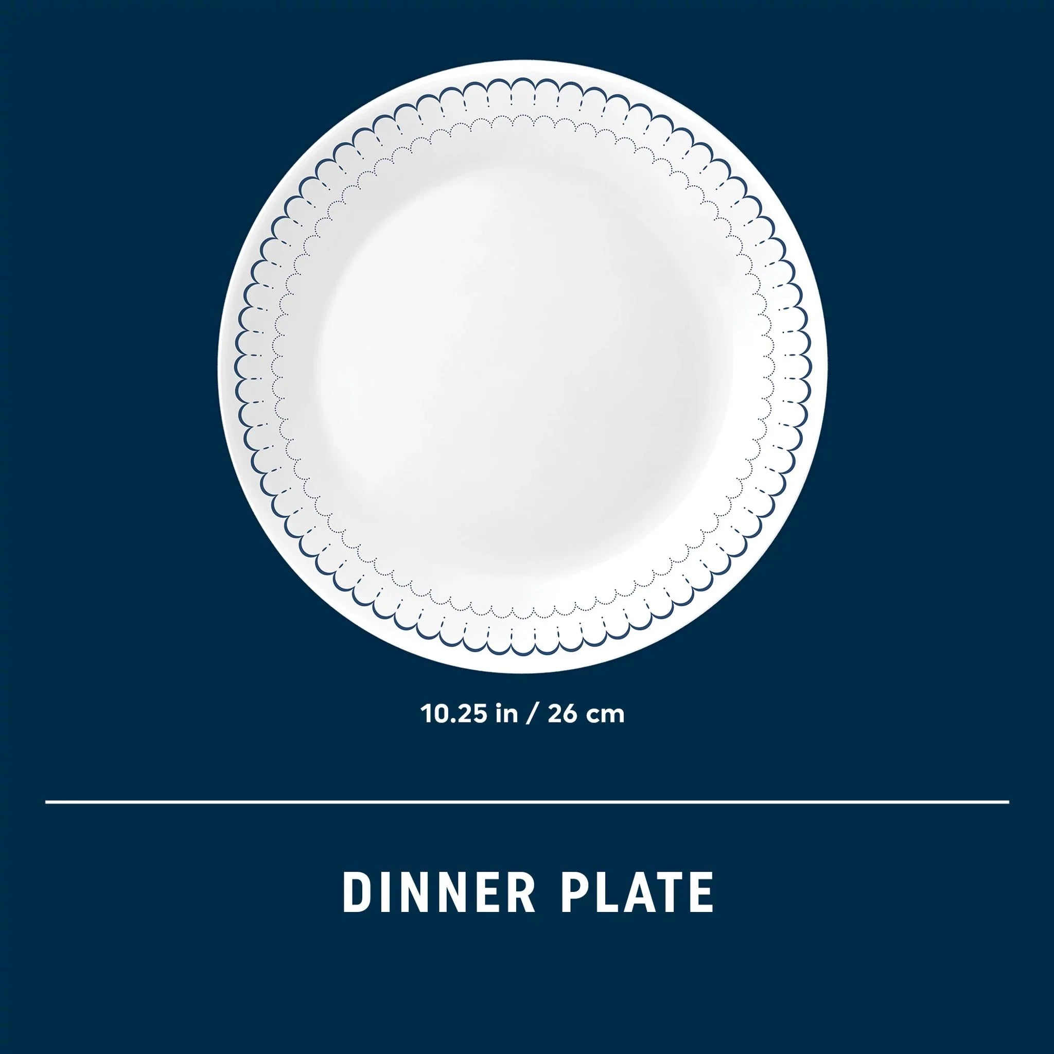 Corelle Modern Dinnerware Corelle? Caspian Lace 10.25 Dinner Plate - Image 3