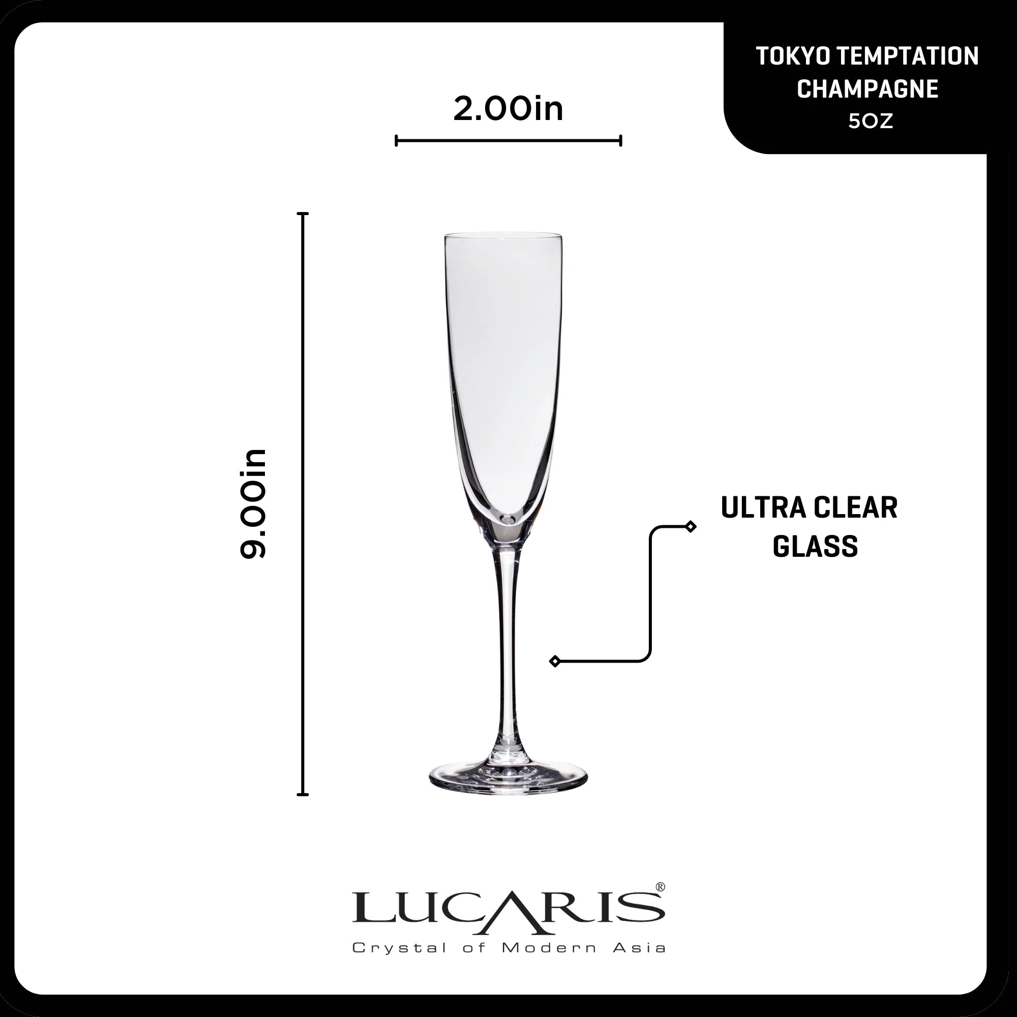 Corelle Modern Dinnerware Lucaris Tokyo Temptation Champagne Glasses (4-Pieces), 5-ounce, Dishwasher Safe, Lead-free Crystalline - Image 5