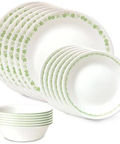 Corelle Modern Dinnerware Corelle? Spring Blossom Green 18-piece Dinnerware Set, Service for 6