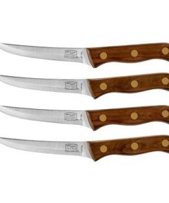 Corelle Modern Dinnerware Chicago Cutlery? Walnut Tradition? 4-piece Steak Knife Set