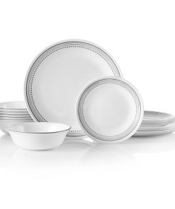 Corelle Modern Dinnerware Corelle? Mystic Gray 18-piece Mugless Dinnerware Set, Service for 6
