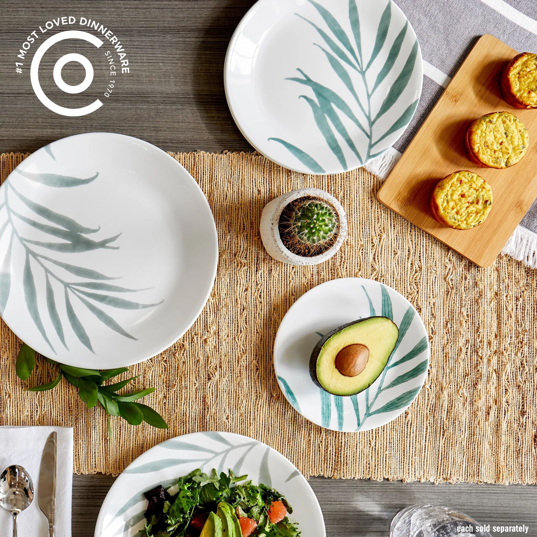 Corelle Modern Dinnerware Corelle? Solar Print 8.5 Salad Plate, EXCLUSIVE - Image 3