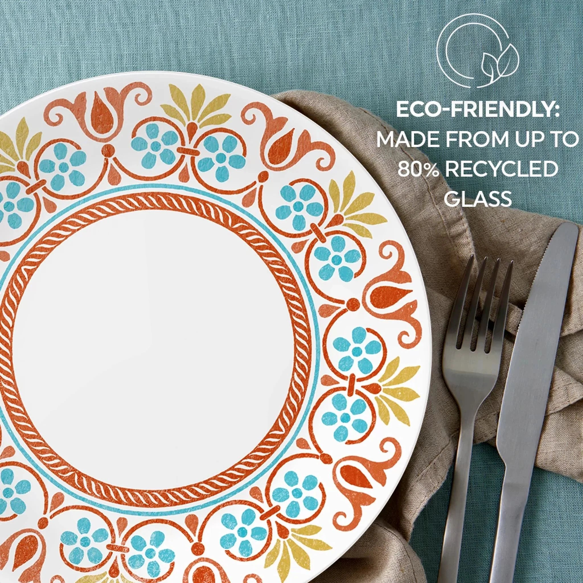 Corelle Modern Dinnerware Corelle? Global Collection Terracotta Dreams 10.25?? Dinner Plates, 6-pack - Image 7