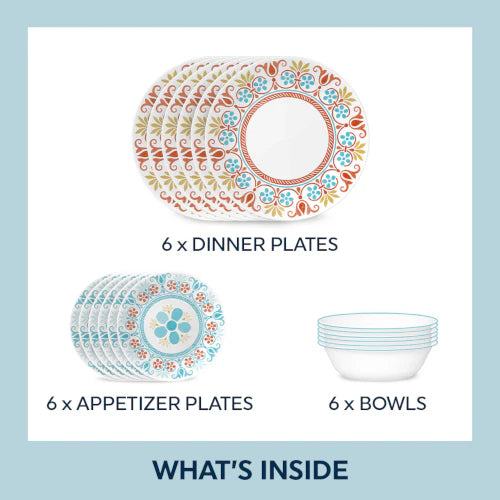 Corelle Modern Dinnerware Corelle? Global Collection Terracotta Dreams 18-piece Dinnerware Set, Service for 6 - Image 2