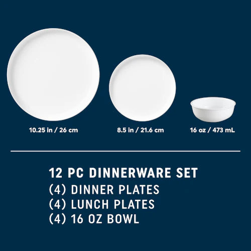 Corelle Modern Dinnerware Corelle? Modern Rounds 12pc Set, Service for 4 - Image 4