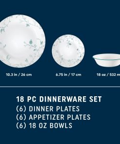 Alternative view of Corelle Modern Dinnerware Corelle? Chambord 18-piece Dinnerware Set, Service for 6