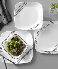 Alternative view of Corelle Modern Dinnerware Corelle? Square Simple Sketch 18-piece Dinnerware Set, Service for 6