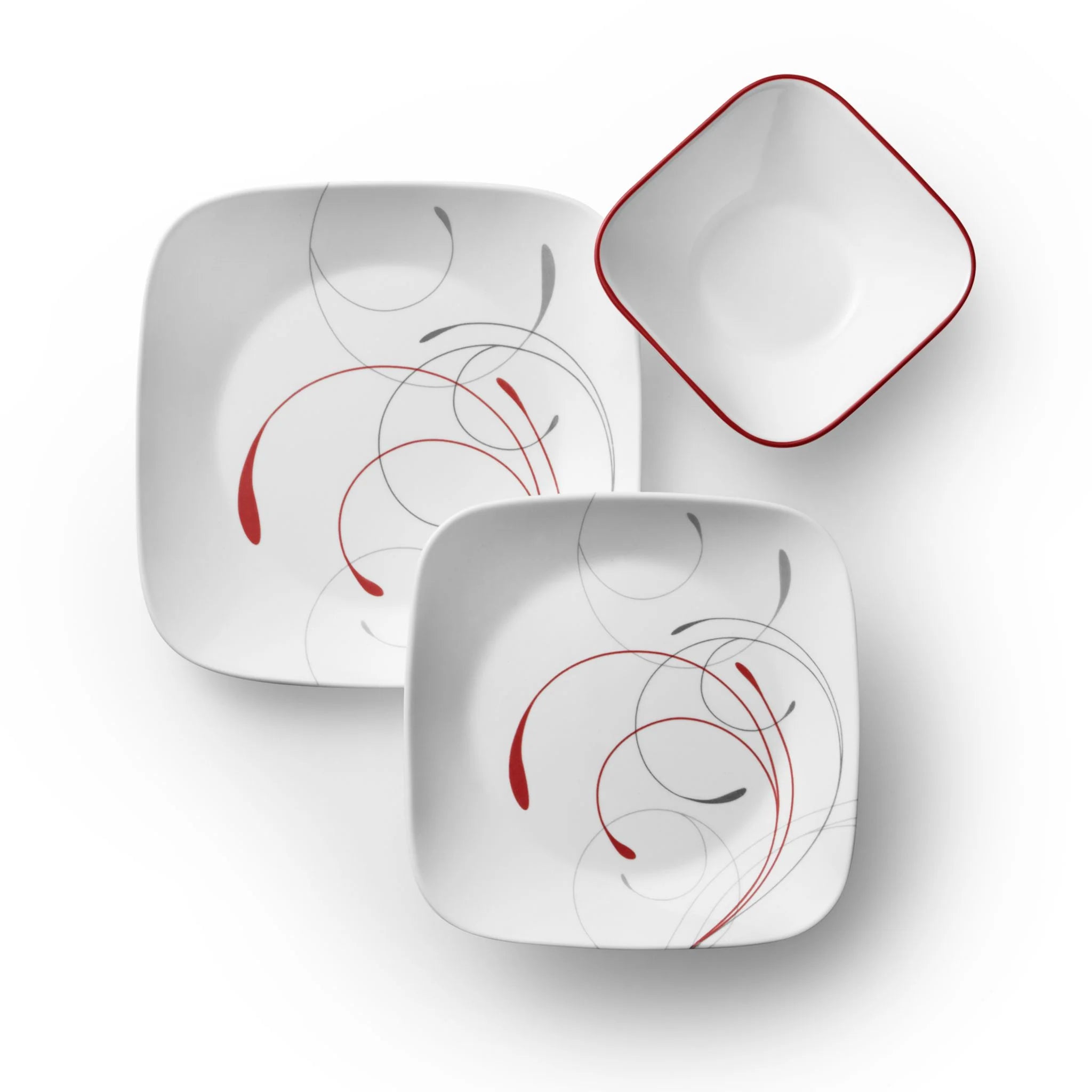Corelle Modern Dinnerware Corelle? Square Splendor 18-piece Dinnerware Set, Service for 6 - Image 2