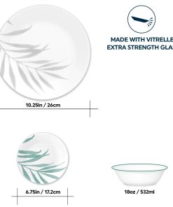 Alternative view of Corelle Modern Dinnerware Corelle? Solar Print 18-piece Dinnerware Set, Service for 6, EXCLUSIVE