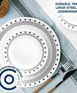 Alternative view of Corelle Modern Dinnerware Corelle? City Block 18-piece Mugless Dinnerware Set, Service for 6