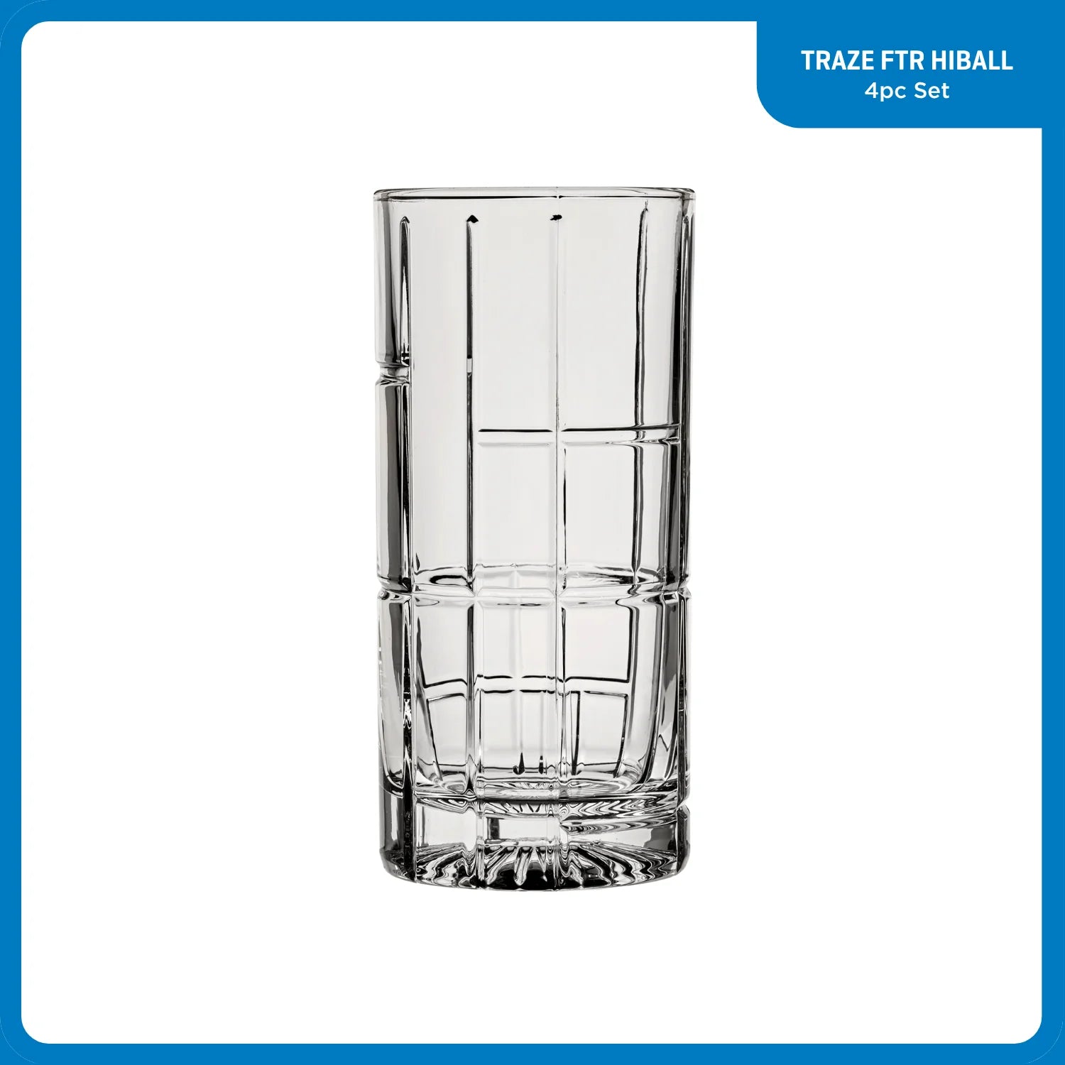 Corelle Modern Dinnerware Ocean Glass Traze FTR Highball Glasses (4-Pieces), 12-ounce, Dishwasher Safe - Image 4