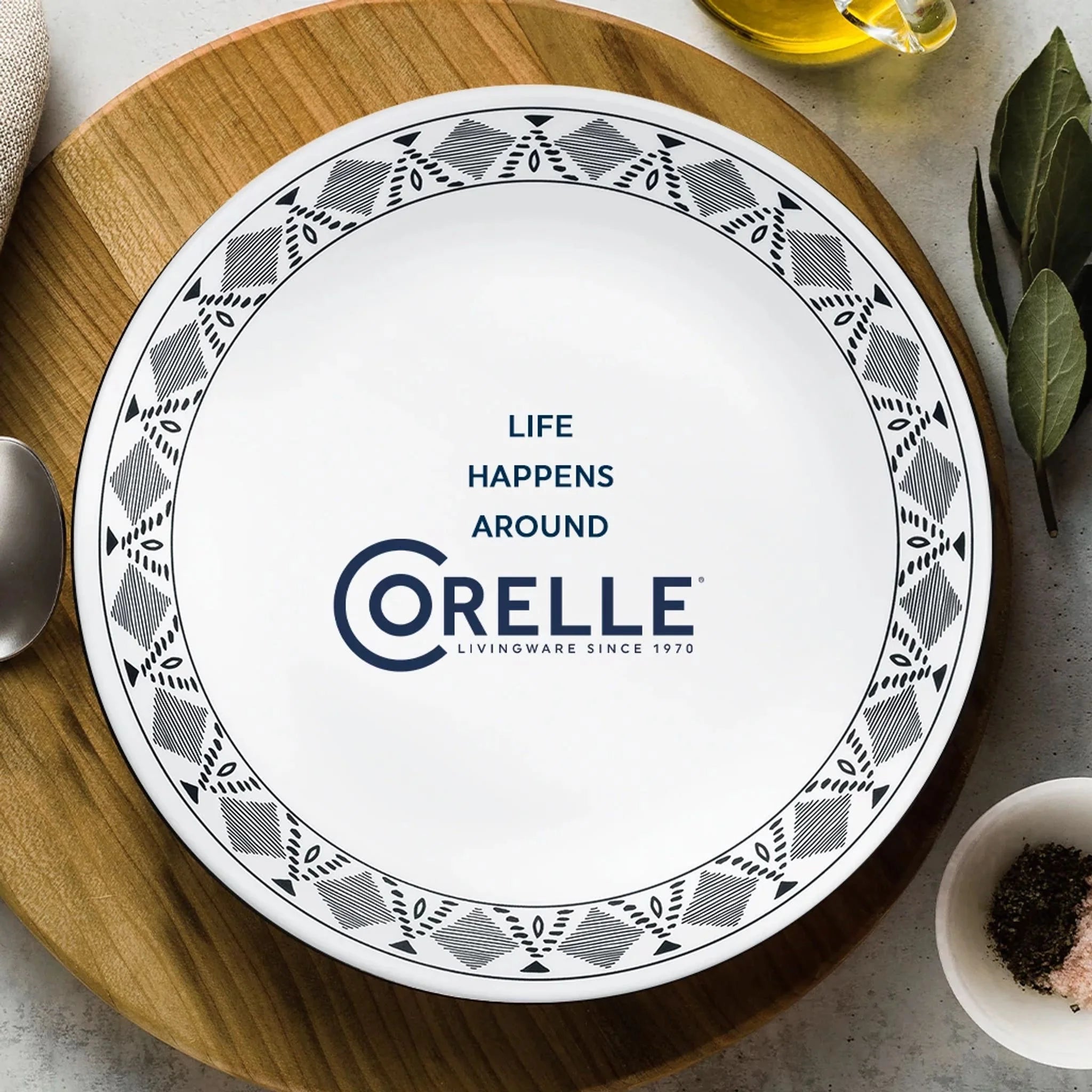 Corelle Modern Dinnerware Corelle? Cusco 16-piece Mugless Dinnerware Set, Service for 4 - Image 2