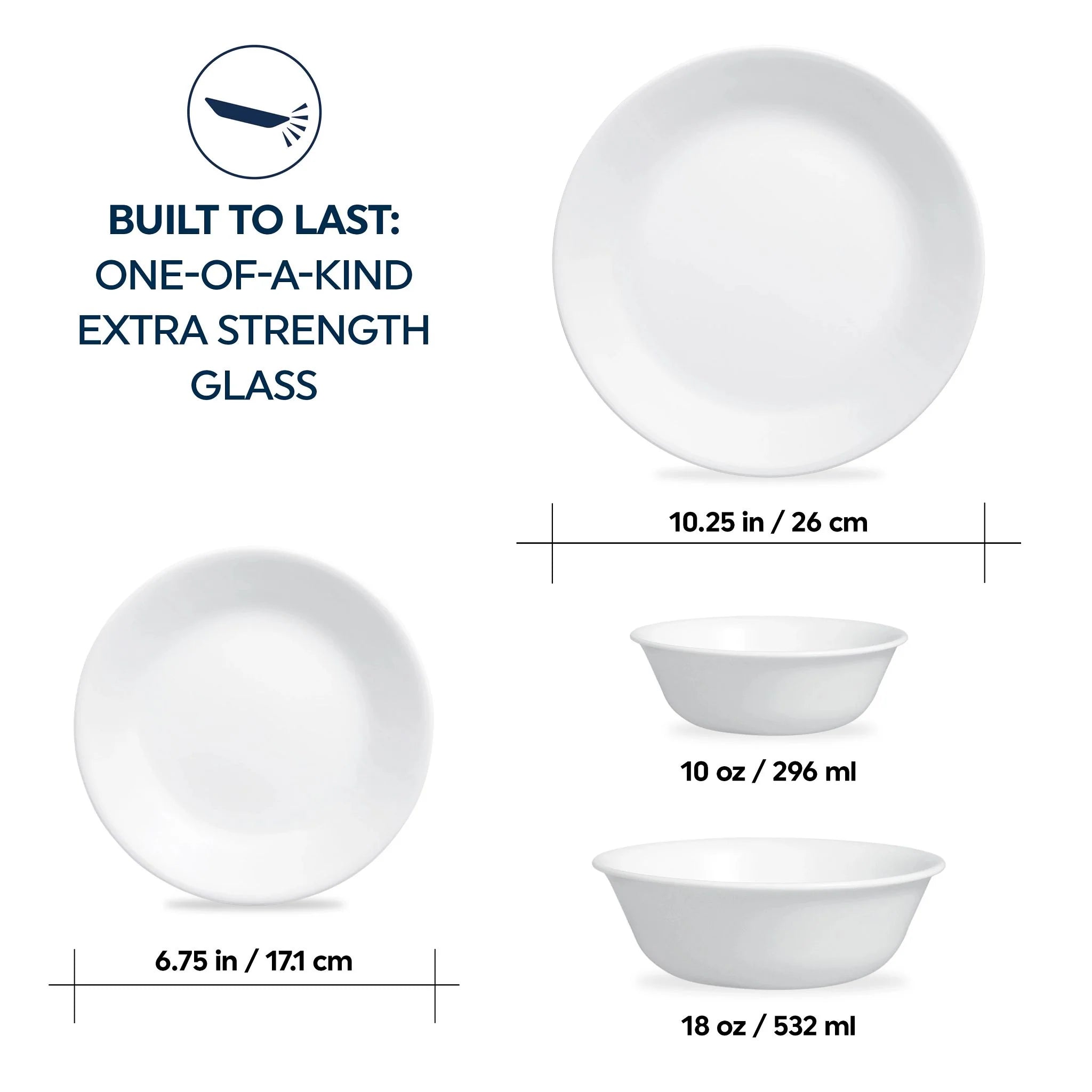 Corelle Modern Dinnerware Corelle? Winter Frost White 16-piece Mugless Dinnerware Set, Service for 4 - Image 7