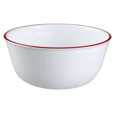 Corelle Modern Dinnerware Corelle? Red Banded 28-ounce Large Soup Bowl