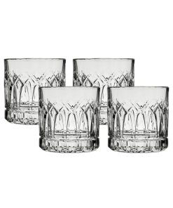 Corelle Modern Dinnerware Ocean Glass Traze PST Rocks Glasses (4-Pieces), 12-ounce, Dishwasher Safe