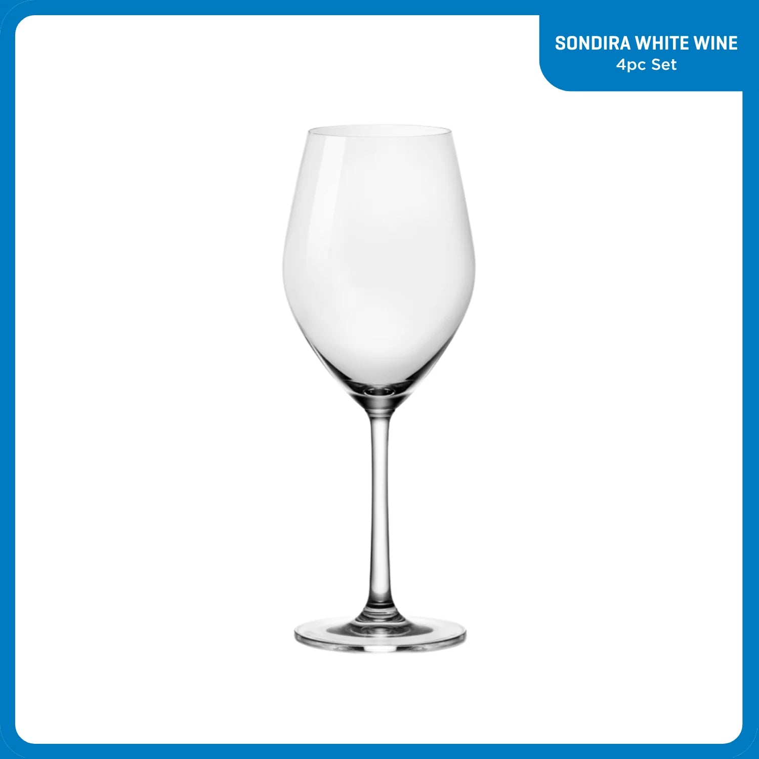 Corelle Modern Dinnerware Ocean Glass Sondria White Wine Glasses (4-pieces), 14-ounce, Dishwasher Safe - Image 2