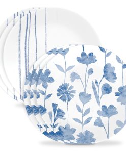 Corelle Modern Dinnerware Corelle? Botanical Stripes 8.5 Salad Plates, 6 Pack