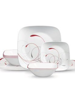 Corelle Modern Dinnerware Corelle? Square Splendor 12-piece Dinnerware Set with Appetizer Plates, Service for 4