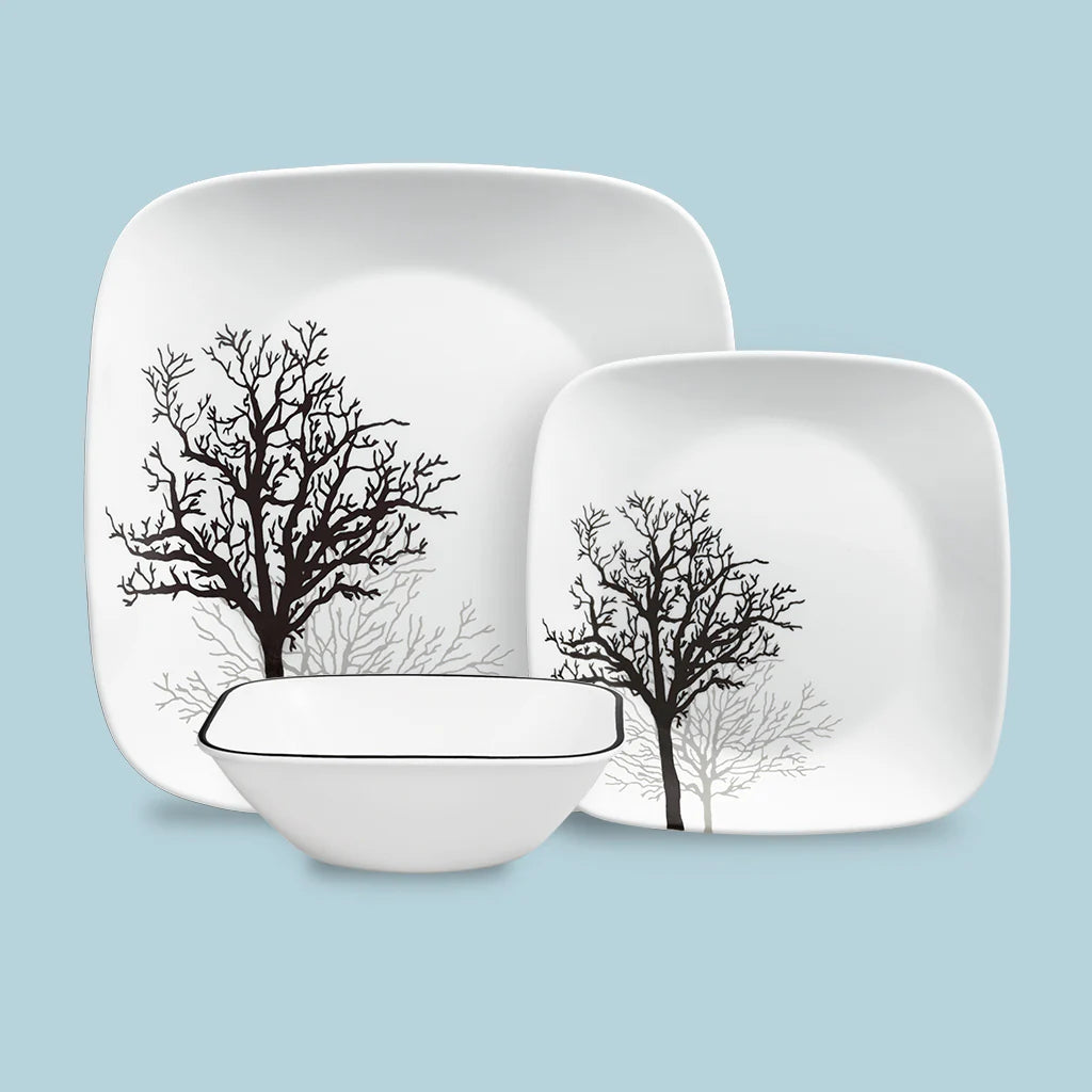 Corelle Modern Dinnerware Corelle? Timber Shadows 12-piece Dinnerware Set, Service for 4