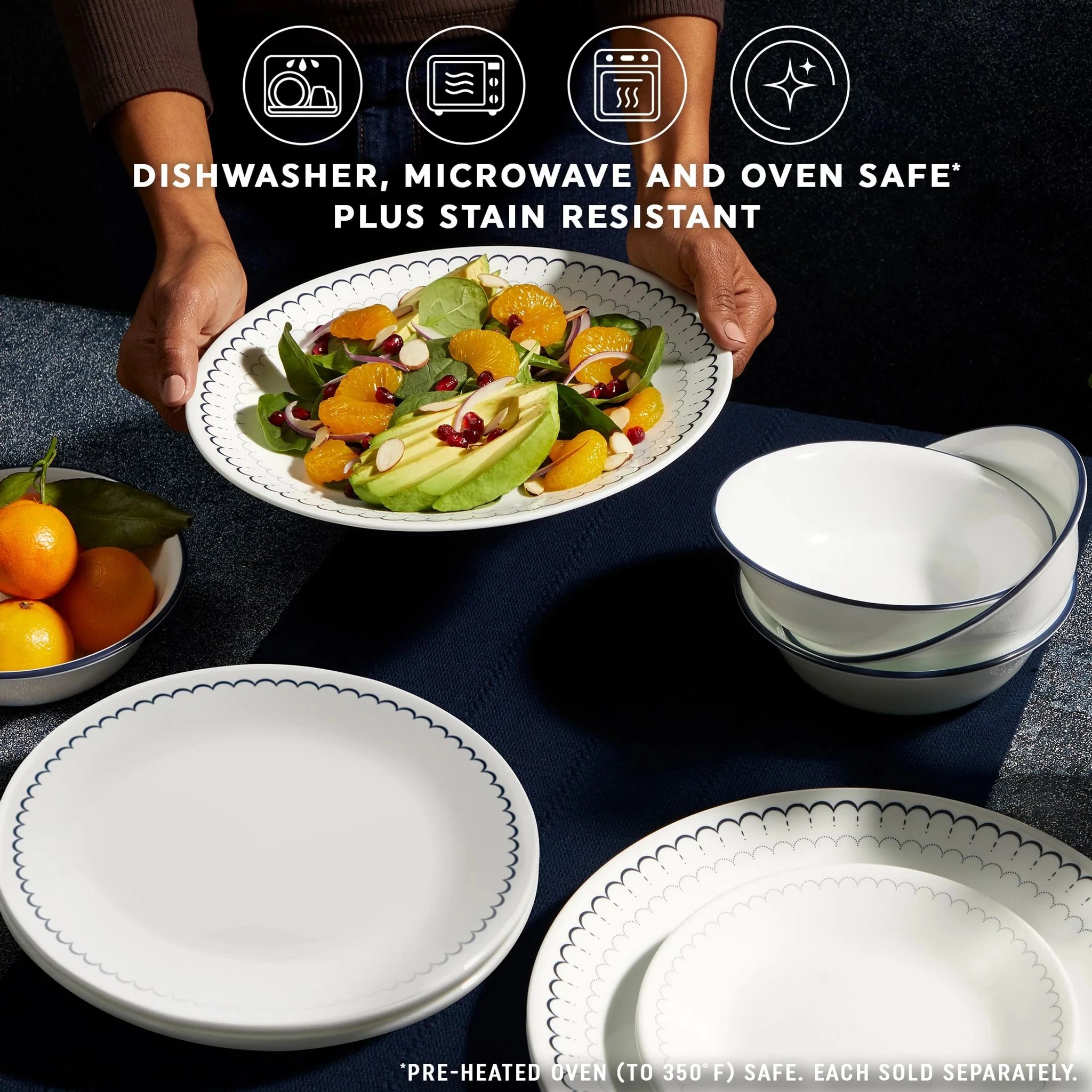 Corelle Modern Dinnerware Corelle? Caspian Lace 8.5 Lunch Plate, 6 pack - Image 5