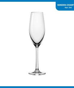 Alternative view of Corelle Modern Dinnerware Ocean Glass Sondria Champagne Flute Glasses (4-pieces), 7.25-ounce, Dishwasher Safe