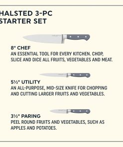 Alternative view of Corelle Modern Dinnerware Chicago Cutlery? Halsted 3-piece Knife Set