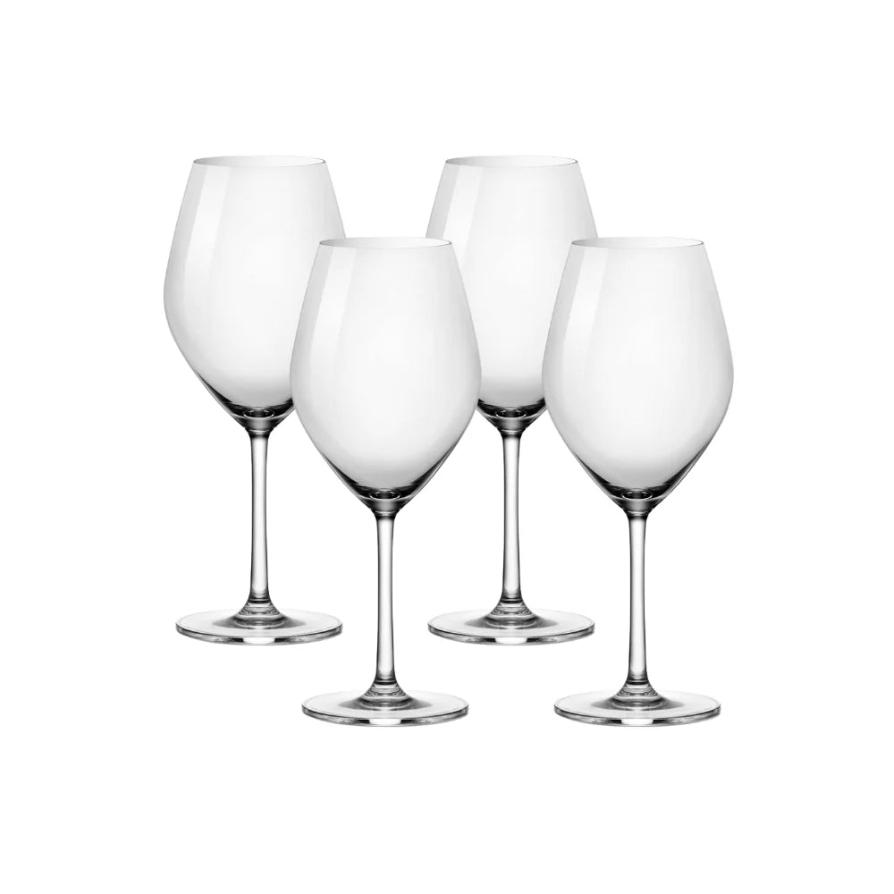 Corelle Modern Dinnerware Ocean Glass Sondria Red Wine Glasses (4-pieces), 20-ounce, Dishwasher Safe
