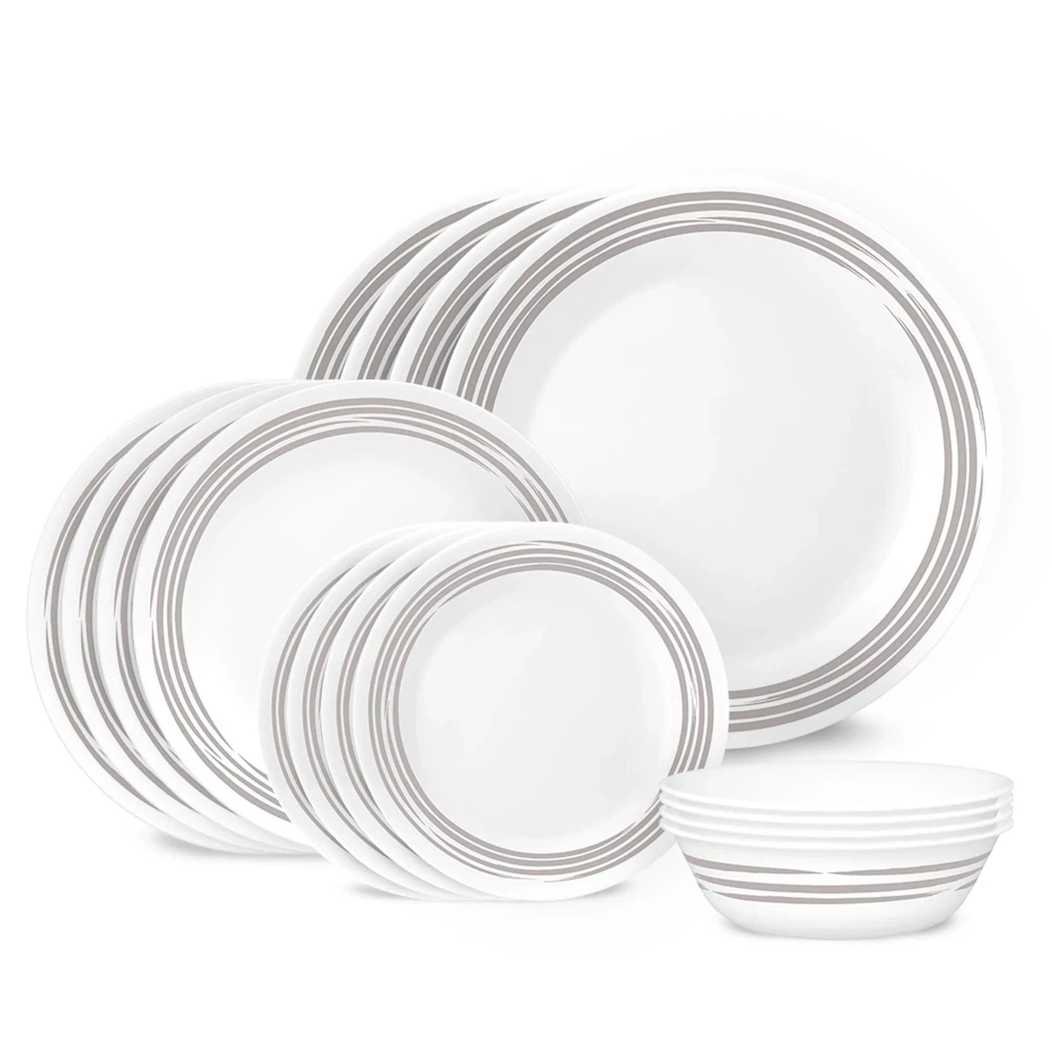 Corelle Modern Dinnerware Corelle? Brushed Silver 16-piece Dinnerware Set, Service for 4