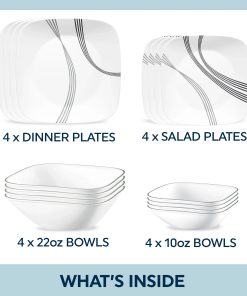 Alternative view of Corelle Modern Dinnerware Corelle? Urban Arc 16-piece Dinnerware Set, Service for 4