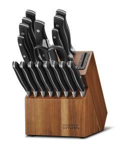 Alternative view of Corelle Modern Dinnerware Chicago Cutlery? Insignia Classic 18-piece Block Set with Built-in Sharpener