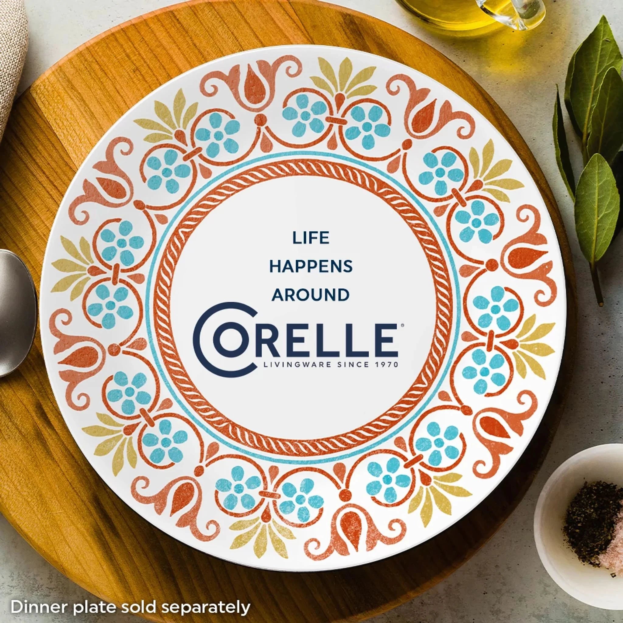 Corelle Modern Dinnerware Corelle? Global Collection Terracotta Dreams, 8.5?? Salad Plates, 6-pack - Image 6