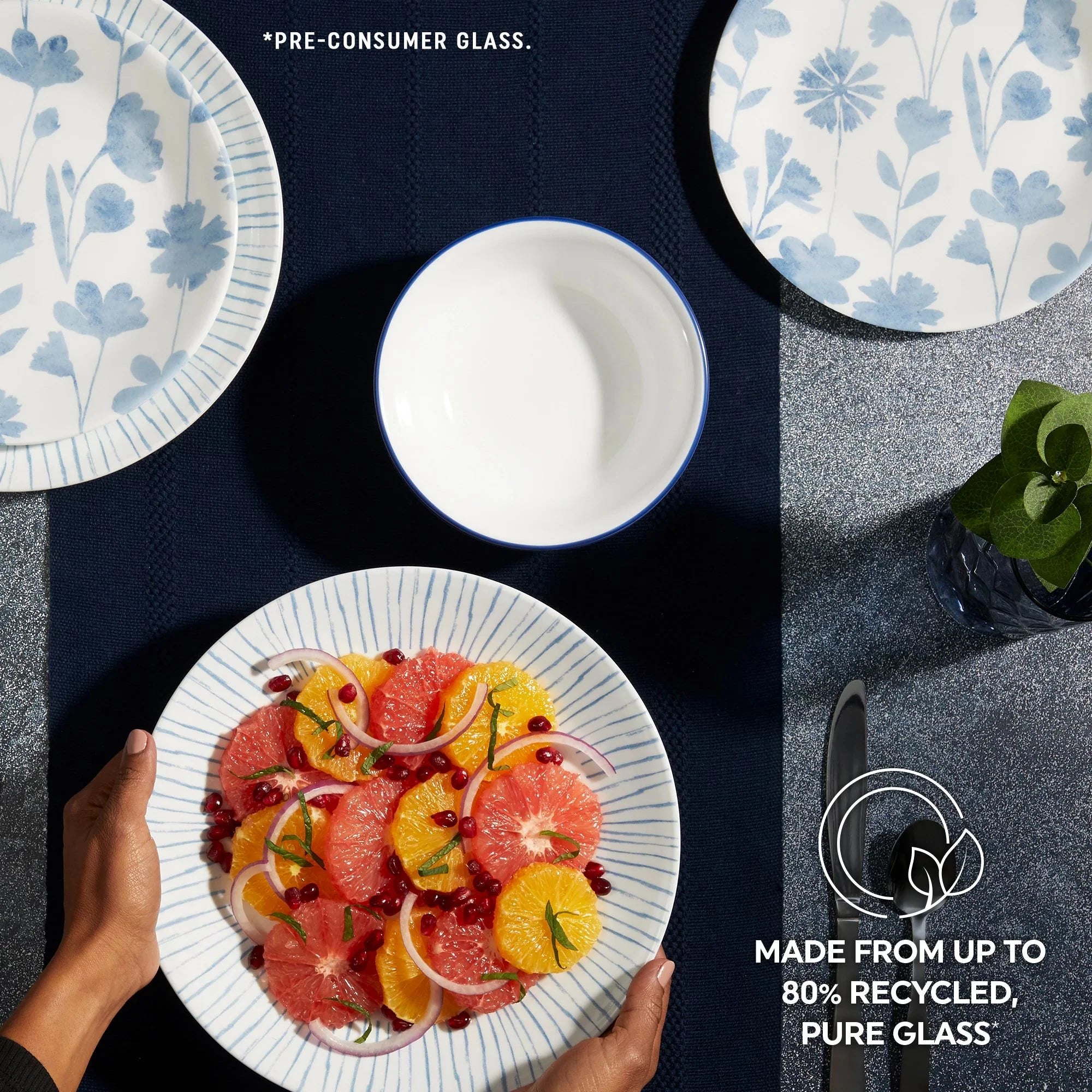 Corelle Modern Dinnerware Corelle? Botanical Stripes 32-piece Dinnerware Set, Service for 8 - Image 6