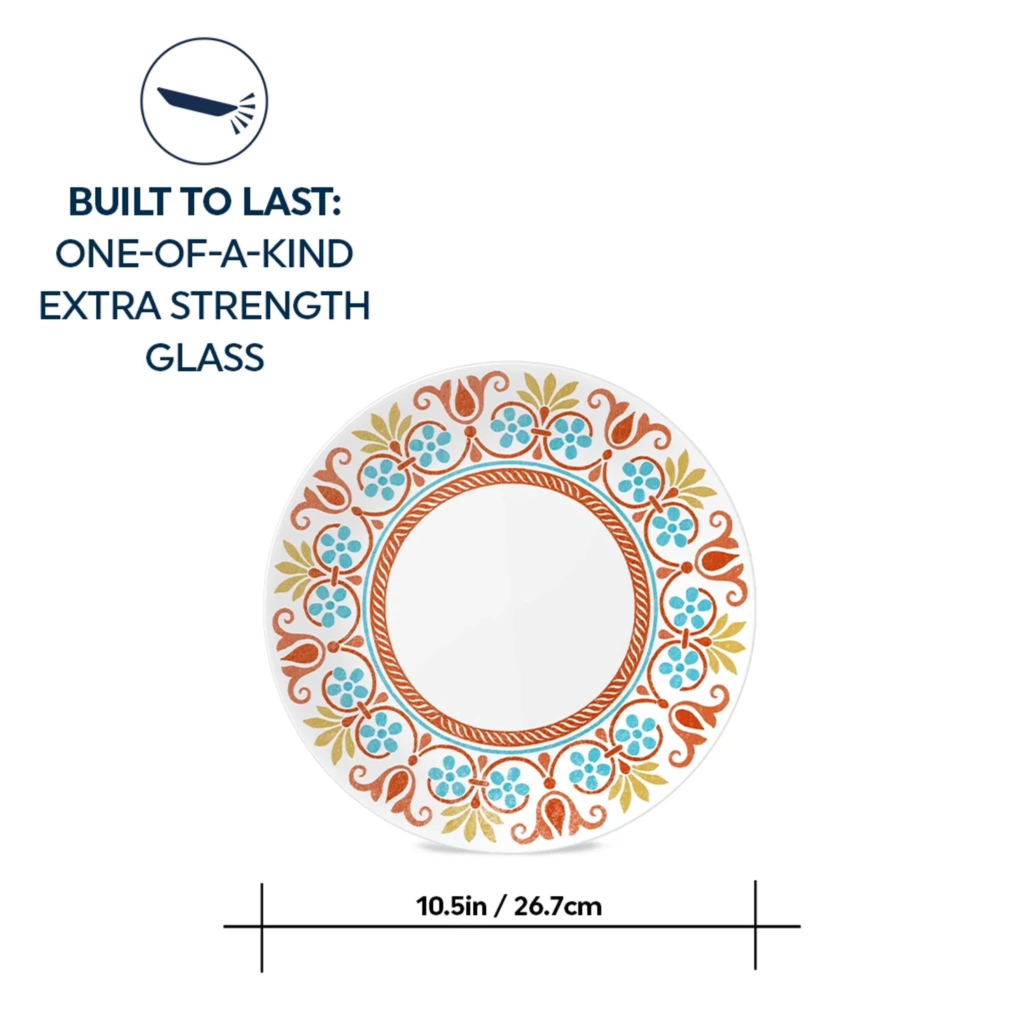 Corelle Modern Dinnerware Corelle? Global Collection Terracotta Dreams 10.25?? Dinner Plates, 6-pack - Image 5
