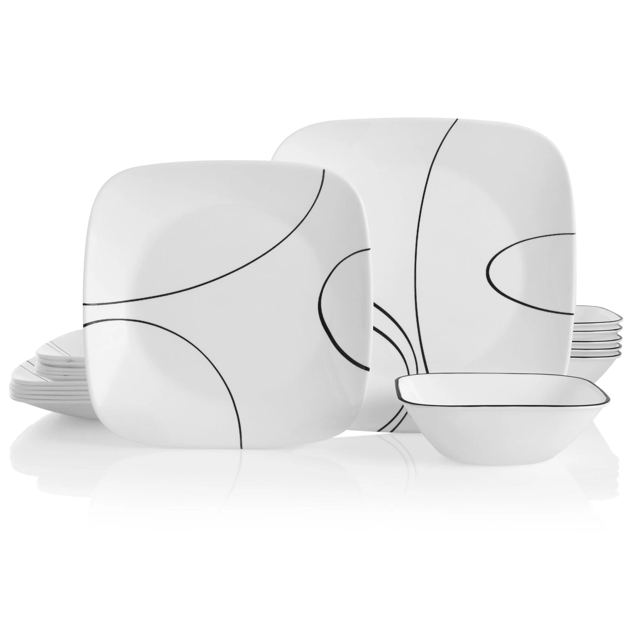 Corelle Modern Dinnerware Corelle? Simple Lines 18-piece Dinnerware Set, Service for 6