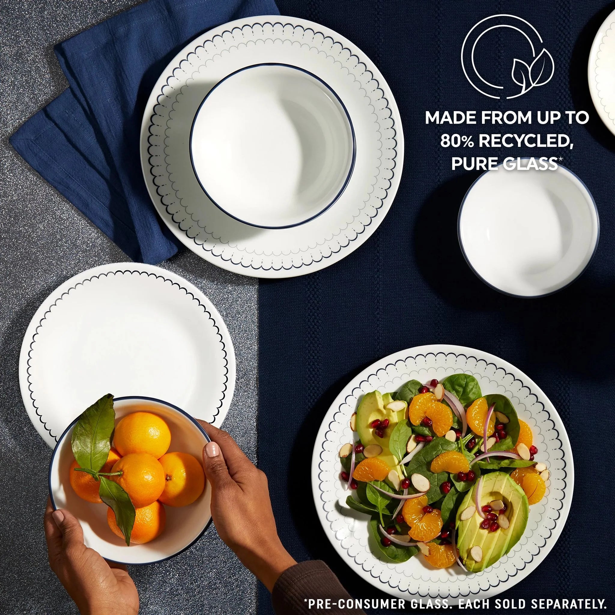 Corelle Modern Dinnerware Corelle? Caspian Lace 8.5 Lunch Plate, 6 pack - Image 6
