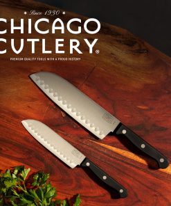 Alternative view of Corelle Modern Dinnerware Chicago Cutlery? Essentials? 2-piece Santoku / Partoku Knife Set