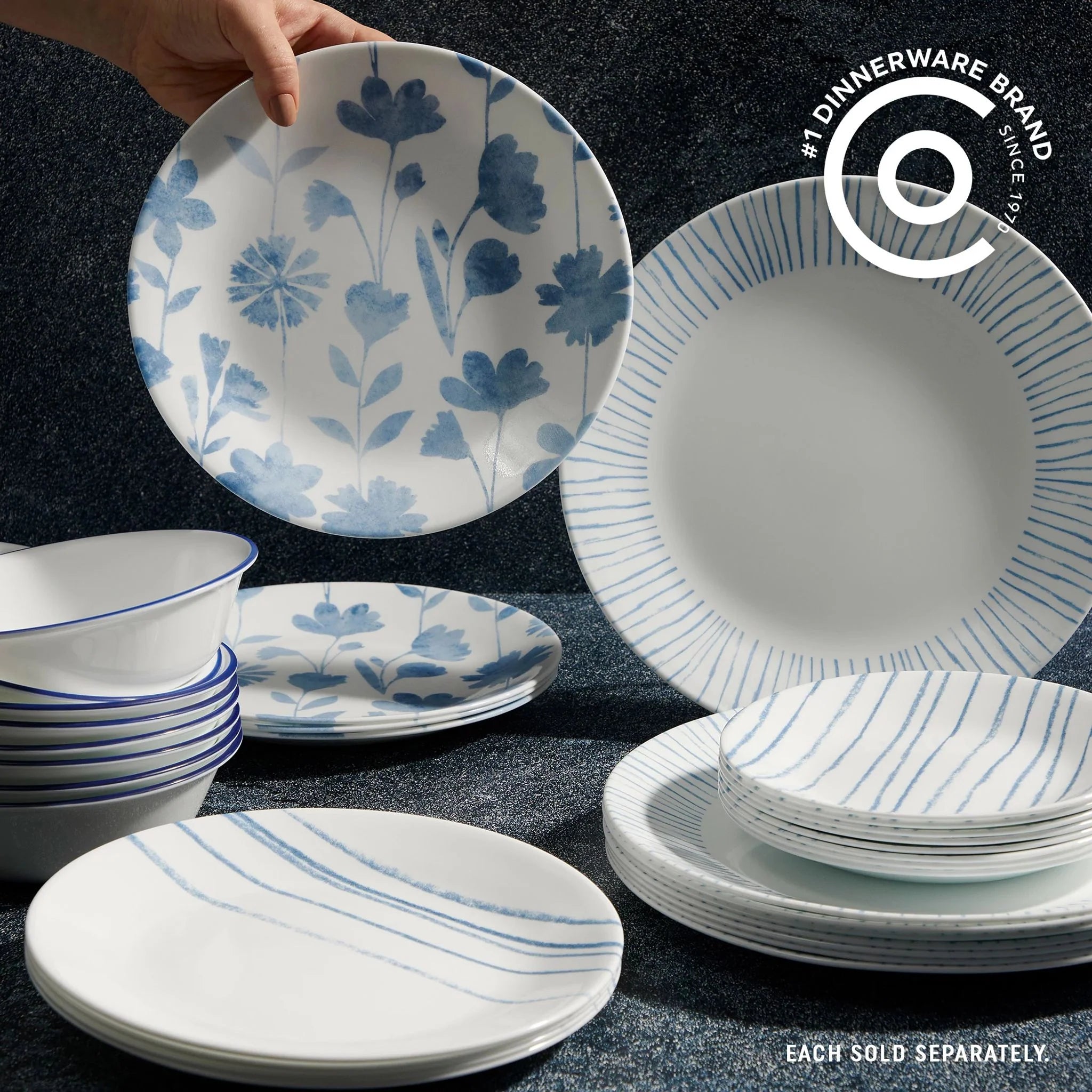 Corelle Modern Dinnerware Corelle? Botanical Stripes 18-ounce Cereal Bowl - Image 3